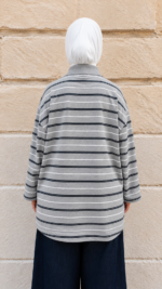 LE POLO À RAYURES GRIS – Image 2