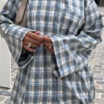 CHEMISE CHECKS BLEU