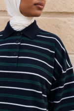 LE POLO À RAYURES BLEU MARINE – Image 2