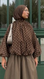 BLOUSE DOTTIE CHOCOLAT