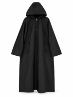 IMPERMÉABLE À CAPUCHE NOIR – Image 2