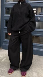 PULL MAILLE ZIP NOIR – Image 2