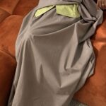 JUPE POP COTON TAUPE CLAIR