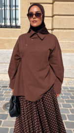 CHEMISE PURE MARRON – Image 2